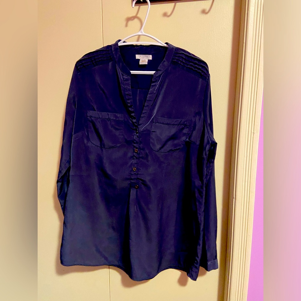 ALFRED SUNG Deep Blue Blouse